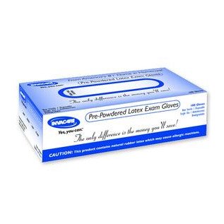 Non-Sterile Powdered Latex Examination Glove - Medium